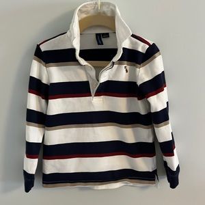 Boys 3T striped rugby long sleeved shirt